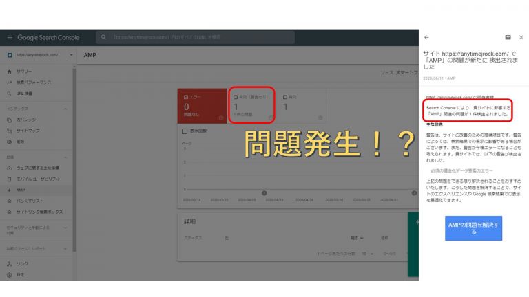 問題を告げるメッセージが届く…
